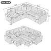 82.6" L Shaped sofa bed Couch, Sleeper Sectional Sofa Couch with Pullout Bed, Velvet Couch with Wheels & USB Ports & Power Sockets for Living Room, Modern Convertible sectional Sofa, Navy Blue view 2