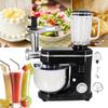 OHaGiN 1500W 3-in-1 Food Processor with 7-Speed Mixer, Meat Grinder, Juicer, and 6L Stainless Steel Bowl for Efficient Kneading and Dough Making,Black view 1