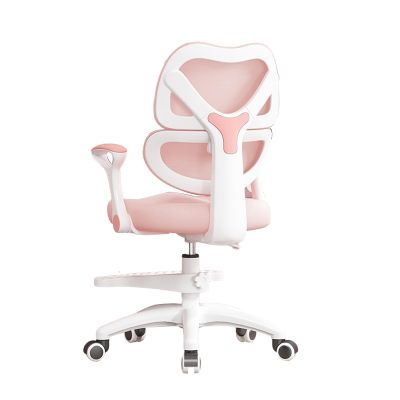 BXKCFYBSQ Kids Learning Computer Chair with Adjustable Armrests and Footrest, Ergonomic Kids Task Student Chair for Teen Boys Girls Home Bedroom School (Color : Pink)