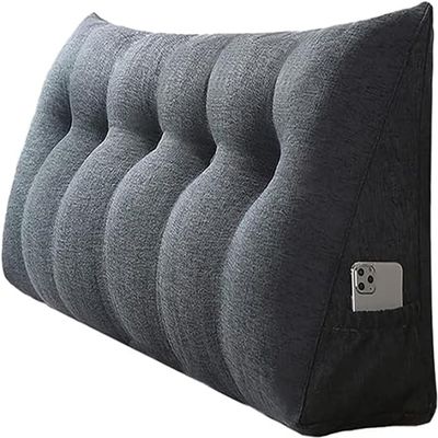 MGEMJMJ Reading Pillow King Size Thicken Triangular Wedge Lumbar Pillow for Bedroom Playroom Headboard Decorative Bolster Pillows(Size:180x50x20cm,Color:B)