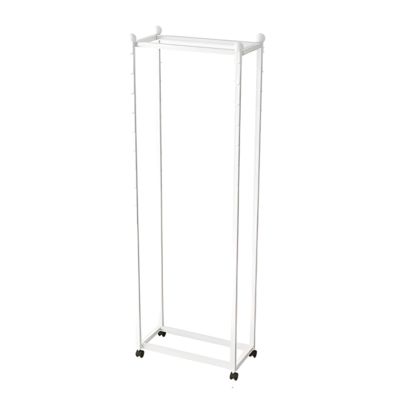XPLKQXE Floor Standing Honor Pennant Display Rack, Movable Metal Pennant Organizer Shelf, Multi-Layer Banner Flag Storage Holder, Home Companies, Universal Wheel (Color : White, Size : A-70X30X180CM