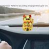 4.5 Inch Lucky Cat Waving Arm - Solar Powered Cute Waving Cat, Maneki Neko Waving Arm for Fortune Money, Chinese Feng Shui Deoration Lucky Cat for Shops Restaurants view 3