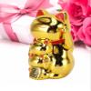 4.5 Inch Lucky Cat Waving Arm - Solar Powered Cute Waving Cat, Maneki Neko Waving Arm for Fortune Money, Chinese Feng Shui Deoration Lucky Cat for Shops Restaurants view 4