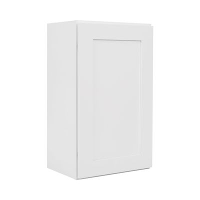 ONESTOCK White Shaker Wall Cabinet - Ready to Assemble, Perfect for Kitchen, Laundry, and Bathroom Storage - 15" W x 30" H x 12" D