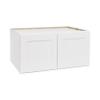 ONESTOCK White Shaker Wall Cabinet - Ready to Assemble, Perfect for Kitchen, Laundry, and Bathroom Storage - 36W x 24H x 24D view 1