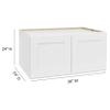 ONESTOCK White Shaker Wall Cabinet - Ready to Assemble, Perfect for Kitchen, Laundry, and Bathroom Storage - 36W x 24H x 24D view 2