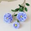 HXSCOO 90cm Artificial Peony Long Branch Double Petal Marigold Decorative Flower (Color : Blue) view 1