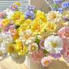 HXSCOO 90cm Artificial Peony Long Branch Double Petal Marigold Decorative Flower (Color : Blue) view 2
