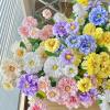 HXSCOO 90cm Artificial Peony Long Branch Double Petal Marigold Decorative Flower (Color : Blue) view 4