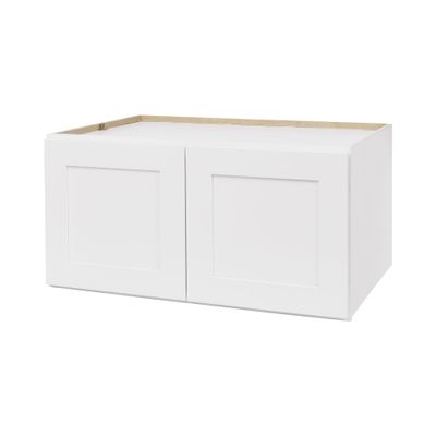 ONESTOCK White Shaker Wall Cabinet - Ready to Assemble, Perfect for Kitchen, Laundry, and Bathroom Storage - 30W x 12H x 12D