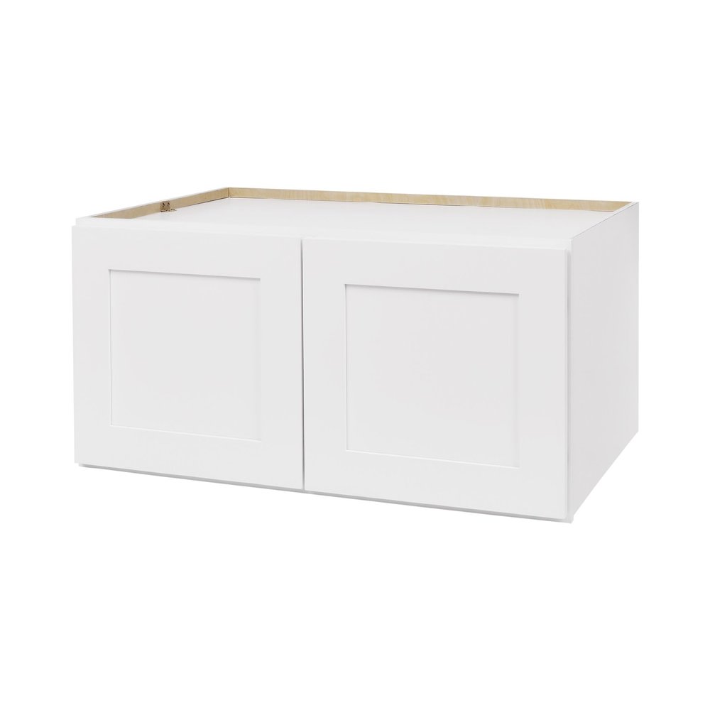 ONESTOCK White Shaker Wall Cabinet - Ready to Assemble, Perfect for Kitchen, Laundry, and Bathroom Storage - 30W x 12H x 12D