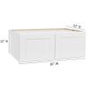 ONESTOCK White Shaker Wall Cabinet - Ready to Assemble, Perfect for Kitchen, Laundry, and Bathroom Storage - 30W x 12H x 12D view 2