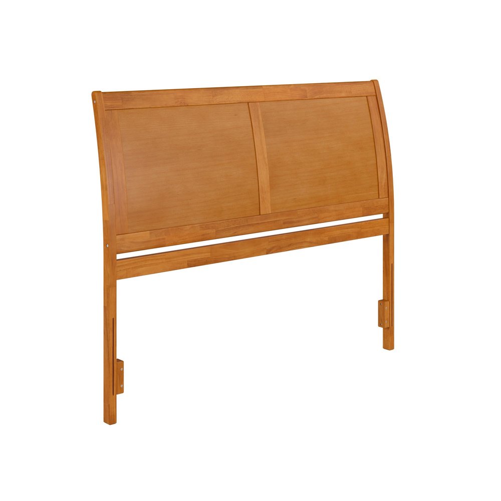 AFI, Portland Queen Sleigh Solid Wood Panel Headboard, Light Toffee