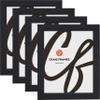 Craig Frames Essentials, 21x35 Black Picture Frame, 1" Wide, Modern, Dual Display Format, Set of 4 view 1