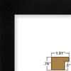 Craig Frames Essentials, 21x35 Black Picture Frame, 1" Wide, Modern, Dual Display Format, Set of 4 view 2