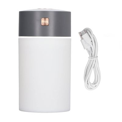 Nachukan 300ml Portable Mini Cool Mist Humidifier,Quiet Ulltrasound for Car House Office Travel - Colorful Light Tabletop Desktop Humidifiers Under 1 Liter(Grey)