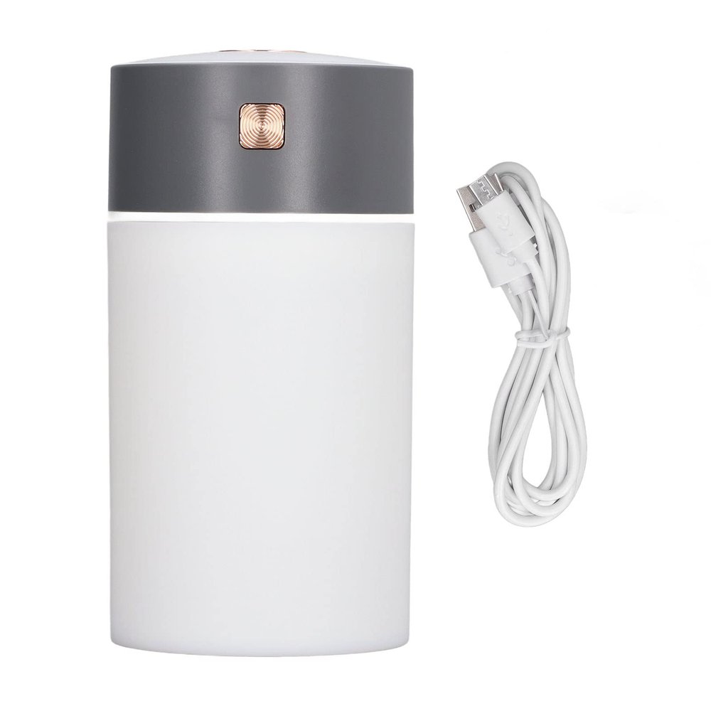 Nachukan 300ml Portable Mini Cool Mist Humidifier,Quiet Ulltrasound for Car House Office Travel - Colorful Light Tabletop Desktop Humidifiers Under 1 Liter(Grey)