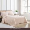 Beatrice Home Fashions Wedding Ring Chenille Bedspread, Full, Blush view 3