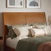 AFI, Portland Full Sleigh Solid Wood Panel Headboard, Light Toffee view 2