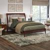 AFI, Orleans Full Solid Wood Low Profile Sleigh Platform Bed, Walnut view 1