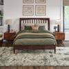 AFI, Orleans Full Solid Wood Low Profile Sleigh Platform Bed, Walnut view 3