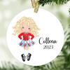 Irish Dancer Personalized Christmas Ornament, Irish Step Dancing Gift, Irish Girl ornament, BLONDE HAIR view 1