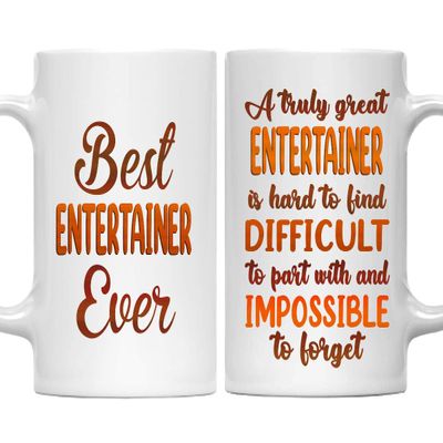 MONIZILUCKY Gifts For Entertainer - Best Entertainer Ever Mug - Entertainer Gifts - 11oz White Ceramic Mug for Office, Women, Men, Work Friends, Coworkers - Thanksgiving, Birthday, Christmas Gift