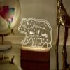 Bear Custom Name Light Personalized Bedroom LED Cloud Decor Stars Light up Daughter Son gift Boy Gift Clouds and Moon Acrylic Lamp view 1