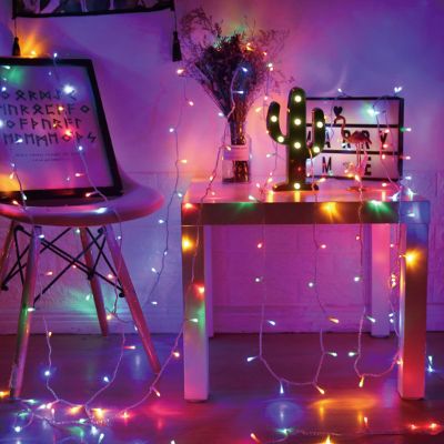 beatineon 600 LED Curtain Lights, 9.8x9.8Ft, Plug in Window Curtain Lights, Hanging Christmas String Lights for Bedroom Garden Wedding Party Outdoor Indoor Wall Decorations (9.8x9.8Ft/600LED, RGYB)