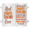 MONIZILUCKY Gifts For Pashto Teacher - Best Pashto Teacher Ever Mug - Pashto Teacher Gifts - 11oz White Ceramic Mug for Office, Women, Men, Work Friends, Coworkers - Thanksgiving, Christmas Gift view 1