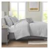 Bed, 5 Piece Jasper Bedding Comforter Set, Pleated Velvet, Queen, Grey view 3