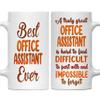 MONIZILUCKY Gifts For Office Assistant - Best Office Assistant Ever Mug - Office Assistant Gifts - 11oz White Ceramic Mug for Office, Women, Men, Work Friends, Coworkers - Thanksgiving, Christmas Gift view 1