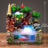 AMONG Tabletop Fountains Flowing Water Table Fountain with Transparent Glass Fish Tank Living Room Decoration Fortune Ornaments Indoor Waterfall Feature view 2