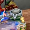 AMONG Tabletop Fountains Flowing Water Table Fountain with Transparent Glass Fish Tank Living Room Decoration Fortune Ornaments Indoor Waterfall Feature view 3