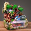 AMONG Tabletop Fountains Flowing Water Table Fountain with Transparent Glass Fish Tank Living Room Decoration Fortune Ornaments Indoor Waterfall Feature view 4