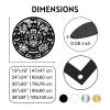 Aztec Calendar Metal Wall Art, Metal Mayan Calendar Wall Art, Southwest Decor, Aztec Metal Sign, Abstract Metal Wall Art, Round Metal Wall Decor, Metal Wall Decor for Living Room (24"x24" | 60x60 cm, Gold) view 4