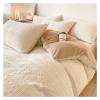 ADovz Luxury Milk Velvet Bedding Set Winter Warm Solid Color Duvet Cover Flat Queen Quilt Cover Pillowcase,Bed Sheets view 1