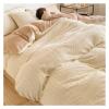ADovz Luxury Milk Velvet Bedding Set Winter Warm Solid Color Duvet Cover Flat Queen Quilt Cover Pillowcase,Bed Sheets view 2