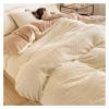 ADovz Luxury Milk Velvet Bedding Set Winter Warm Solid Color Duvet Cover Flat Queen Quilt Cover Pillowcase,Bed Sheets view 4