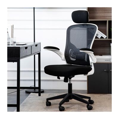 Luo Yi - CN Gaming Chair, Home Office Desk Chairs, Swivel Chair Mesh Home Computer Office Conference Ergonomic Lift Swivel Chair Desk and Chair (Color : White Frame Black, Size : Headrest)