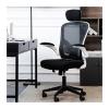 Luo Yi - CN Gaming Chair, Home Office Desk Chairs, Swivel Chair Mesh Home Computer Office Conference Ergonomic Lift Swivel Chair Desk and Chair (Color : White Frame Black, Size : Headrest) view 1