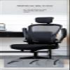 Luo Yi - CN Gaming Chair, Home Office Desk Chairs, Swivel Chair Mesh Home Computer Office Conference Ergonomic Lift Swivel Chair Desk and Chair (Color : White Frame Black, Size : Headrest) view 2