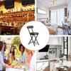 18inch Cushioned Padded Folding Bar Stool, Portable Chair Stool with 220lbs Capacity, for Kitchen Living Room Garden Camping view 3