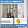 CorkLatta White Shower Curtain Rod,1 Inch Diameter Stainless Steel Adjustable Spring Tension Rods 32 to 80",with Holders,Anti-Slip,Curtain Rods No Drilling(1 Pack) view 2