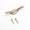 1 X 2 1/2 Inch Brass Cleat Hooks for Curtain Tiebacks with Screws view 1