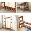 Bamboo Clothes Hanging Rack Portable Laundry Rack Cloest Organizer Garment Rack for Bedroom Guest Room Entryway and Bed Room/49Cm (69cm ) view 3
