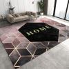 Abstract Geometric Marble Area Rugs, Black and Pink Gradient Quadrilateral Tiles Area Carpet, Apartment Carpet Easy to Clean Comfortable Feet Apply to Living Room Study,34ft/90 * 120cm view 1