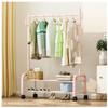 3-in-1 Rolling Clothing Rack Heavy Duty Clothing Rolling Rack for Hanging Clothes Indoor Bedroom Clothes Rack/Green/60Cm (Pink 120Cm) view 1