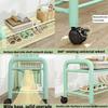 3-in-1 Rolling Clothing Rack Heavy Duty Clothing Rolling Rack for Hanging Clothes Indoor Bedroom Clothes Rack/Green/60Cm (Pink 120Cm) view 3