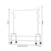 3-in-1 Rolling Clothing Rack Heavy Duty Clothing Rolling Rack for Hanging Clothes Indoor Bedroom Clothes Rack/Green/60Cm (Pink 120Cm) view 4